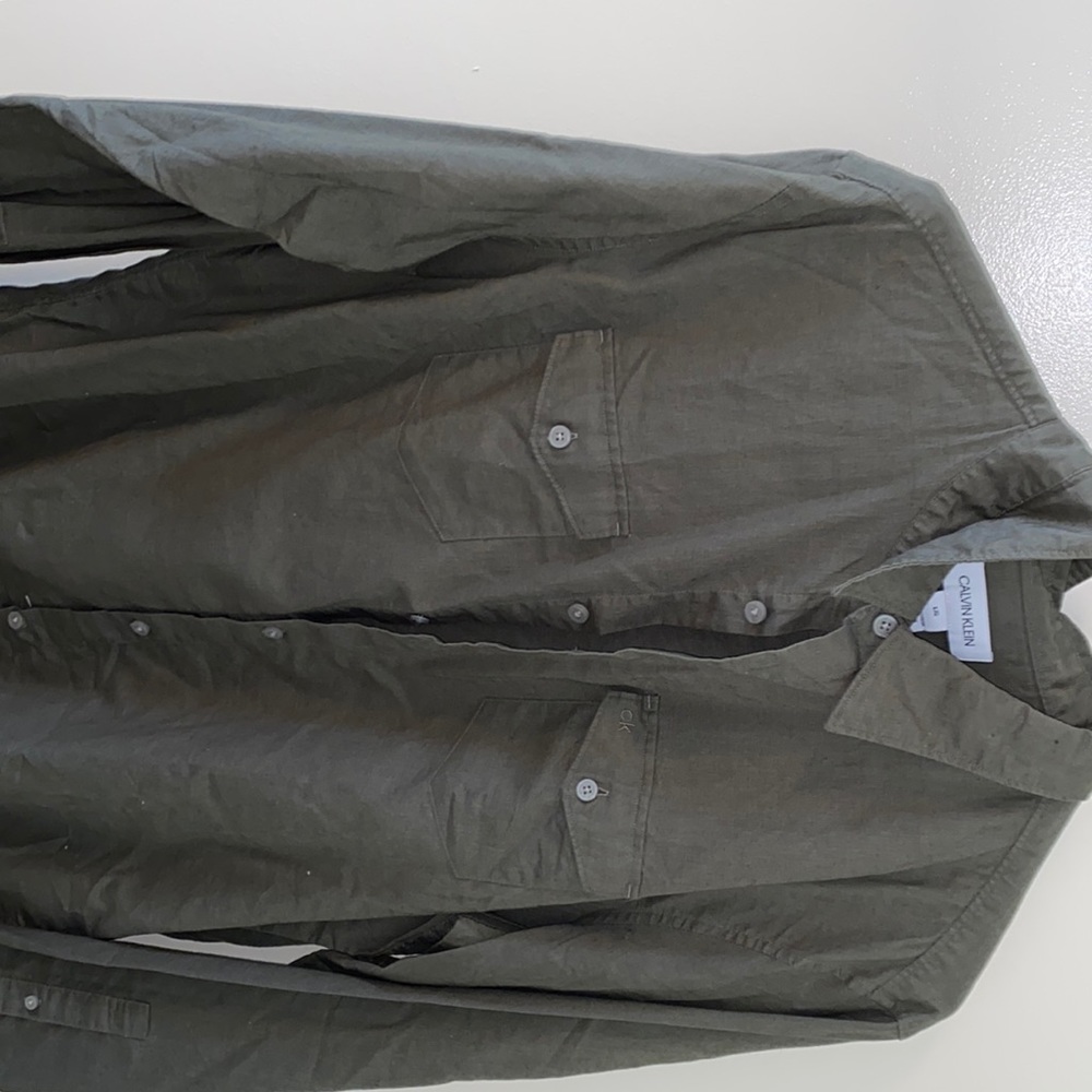 Calvin Klein green dress shirt